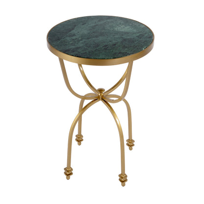 Butler Specialty Company - Hager 16 in. W Round Marble & Metal Side Table, Green - 2877475 view 1