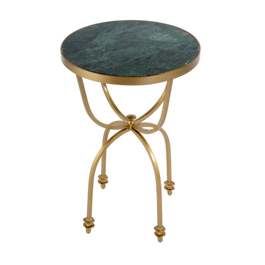 Butler Specialty Company - Hager 16 in. W Round Marble & Metal Side Table, Green - 2877475 view 1