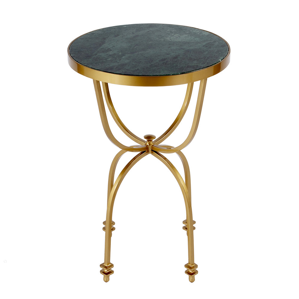 Butler Specialty Company - Hager 16 in. W Round Marble & Metal Side Table, Green - 2877475 view 2