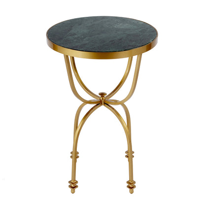 Butler Specialty Company - Hager 16 in. W Round Marble & Metal Side Table, Green - 2877475 view 2