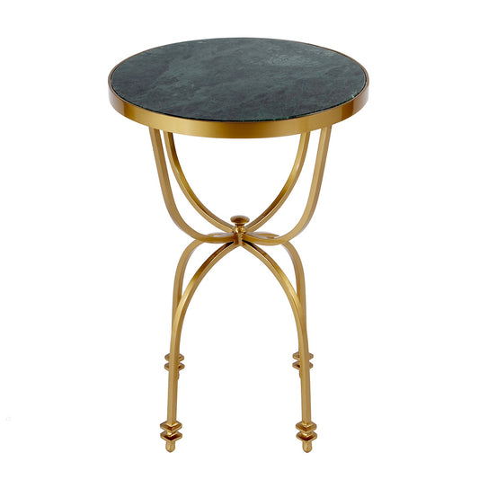 Butler Specialty Company - Hager 16 in. W Round Marble & Metal Side Table, Green - 2877475 view 2