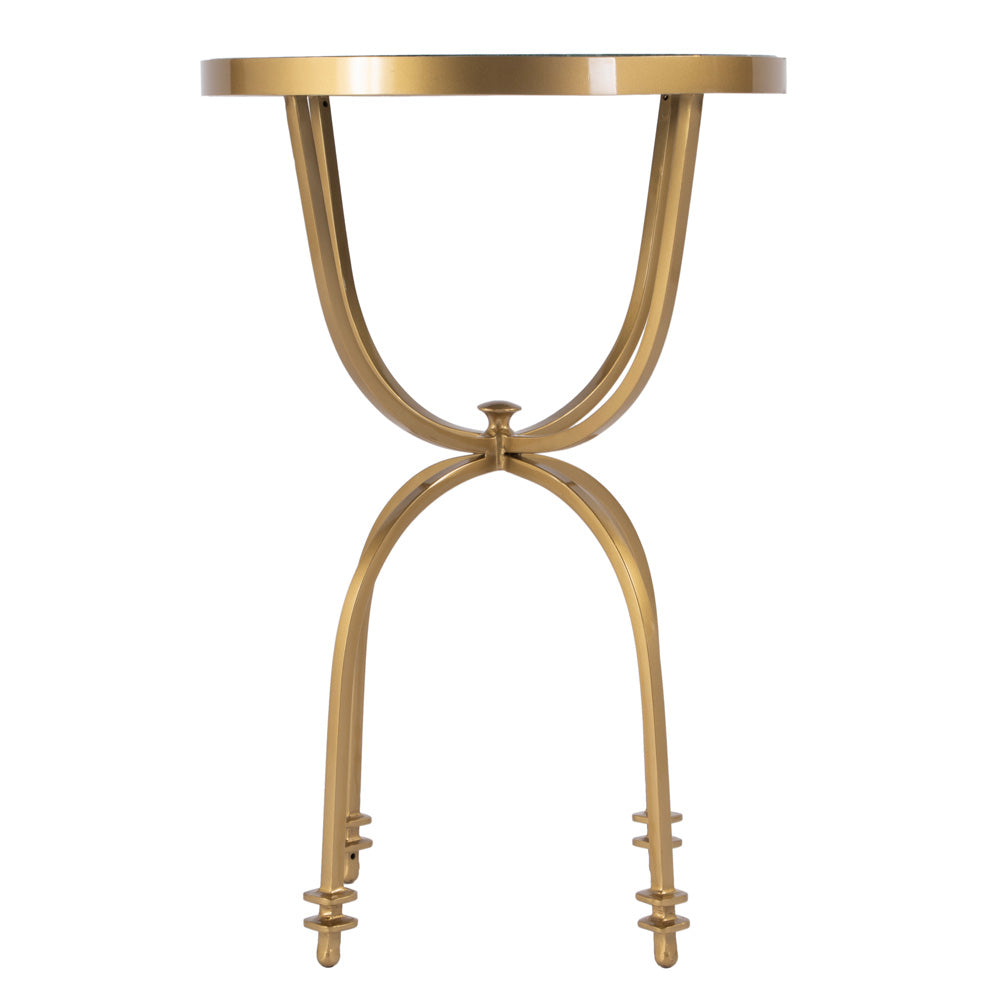 Butler Specialty Company - Hager 16 in. W Round Marble & Metal Side Table, Green - 2877475 view 3