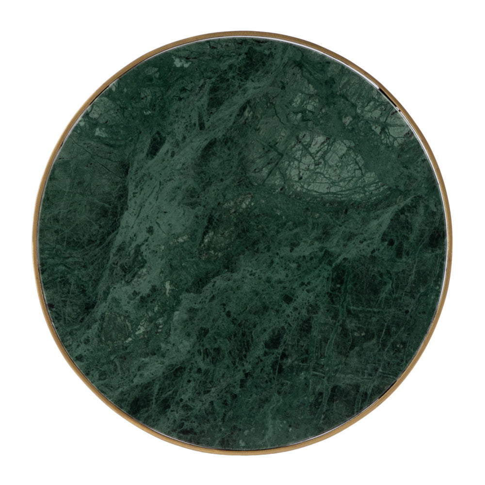 Butler Specialty Company - Hager 16 in. W Round Marble & Metal Side Table, Green - 2877475 view 5