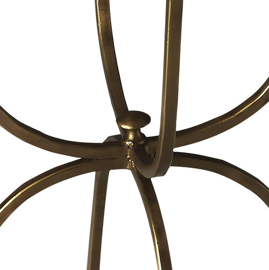 Butler Specialty Company - Hager 16 in. W Round Marble & Metal Side Table, Multi-Color - 2877025