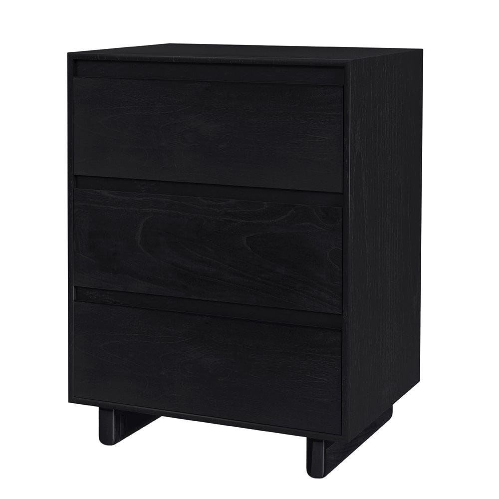Butler Specialty Company - Halmstad 22 in. W Rectangular Wood Panel 3 Drawer Narrow Nightstand, Black - 5767498 View 1