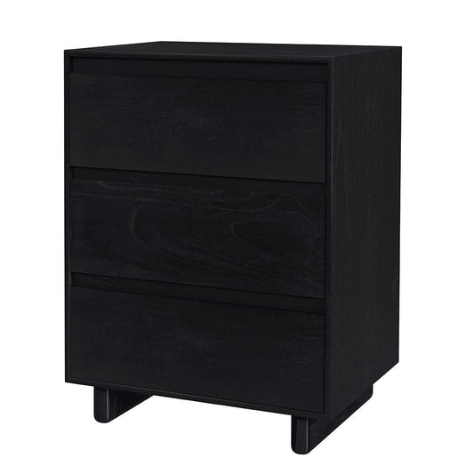 Butler Specialty Company - Halmstad 22 in. W Rectangular Wood Panel 3 Drawer Narrow Nightstand, Black - 5767498 View 1