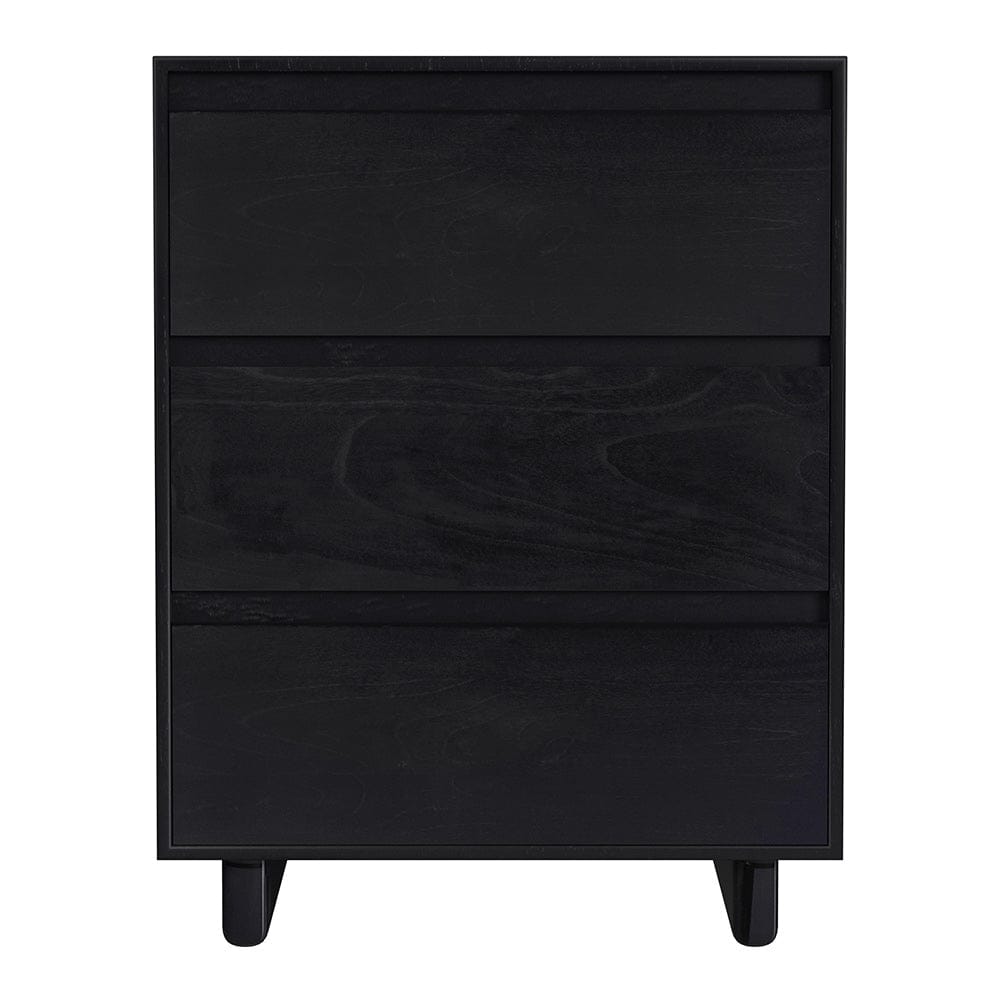 Butler Specialty Company - Halmstad 22 in. W Rectangular Wood Panel 3 Drawer Narrow Nightstand, Black - 5767498 View 2