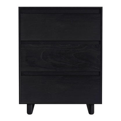 Butler Specialty Company - Halmstad 22 in. W Rectangular Wood Panel 3 Drawer Narrow Nightstand, Black - 5767498 View 2
