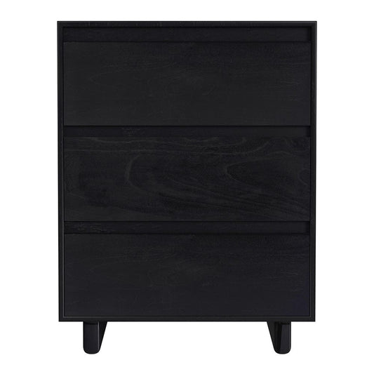 Butler Specialty Company - Halmstad 22 in. W Rectangular Wood Panel 3 Drawer Narrow Nightstand, Black - 5767498 View 2