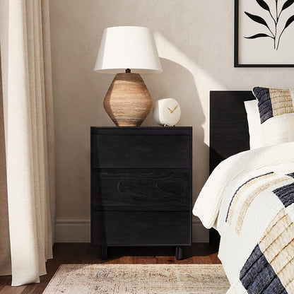 Butler Specialty Company - Halmstad 22 in. W Rectangular Wood Panel 3 Drawer Narrow Nightstand, Black - 5767498 View 6