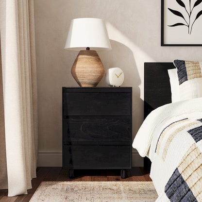 Butler Specialty Company - Halmstad 22 in. W Rectangular Wood Panel 3 Drawer Narrow Nightstand, Black - 5767498 view 7