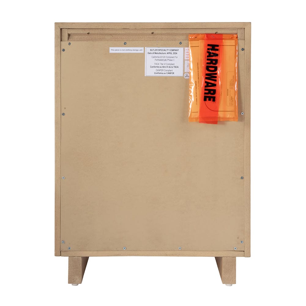 Butler Specialty Company - Halmstad 22 in. W Wood Panel 3 Drawer Narrow Nightstand, Light Brown - 5767488 View 4