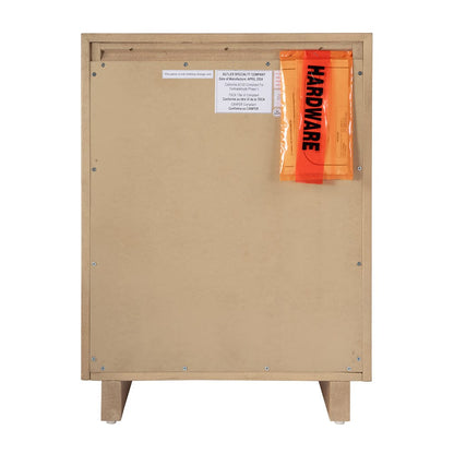 Butler Specialty Company - Halmstad 22 in. W Wood Panel 3 Drawer Narrow Nightstand, Light Brown - 5767488 View 4