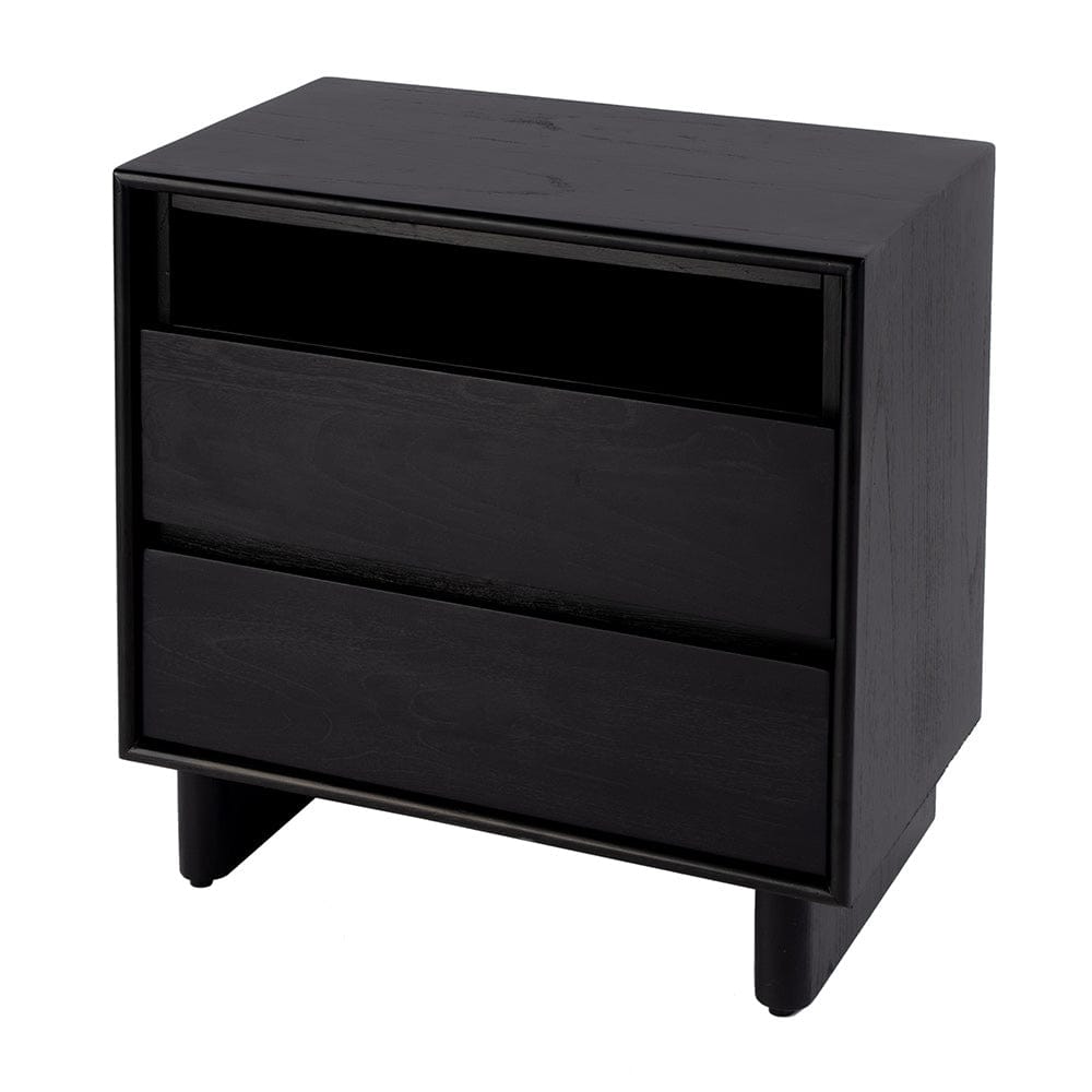 Butler Specialty Company - Halmstad 24 in. W Wood Panel 2 Drawer Nightstand w Soft-Closing Drawers, Black - 5768498 View 1