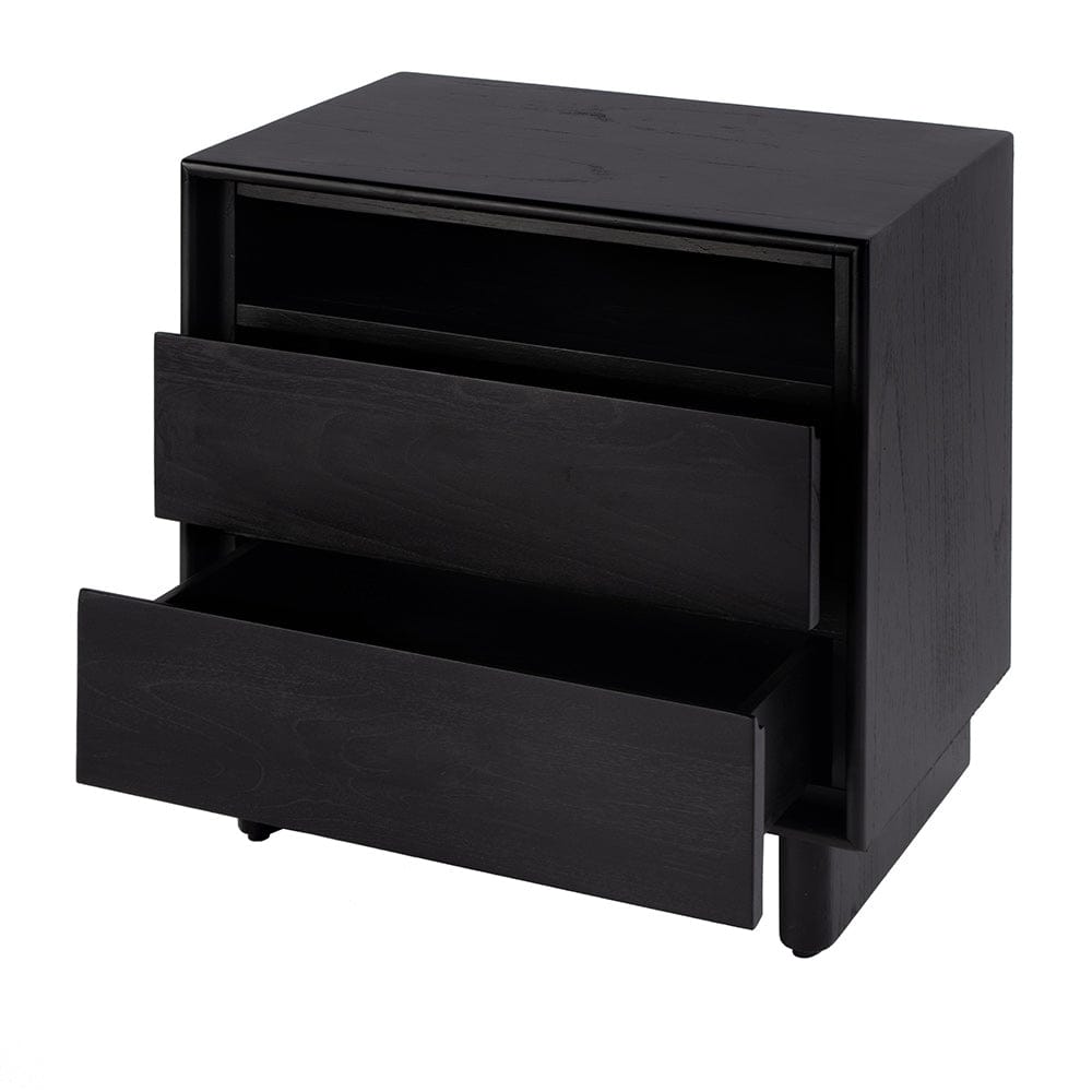 Butler Specialty Company - Halmstad 24 in. W Wood Panel 2 Drawer Nightstand w Soft-Closing Drawers, Black - 5768498 View 2