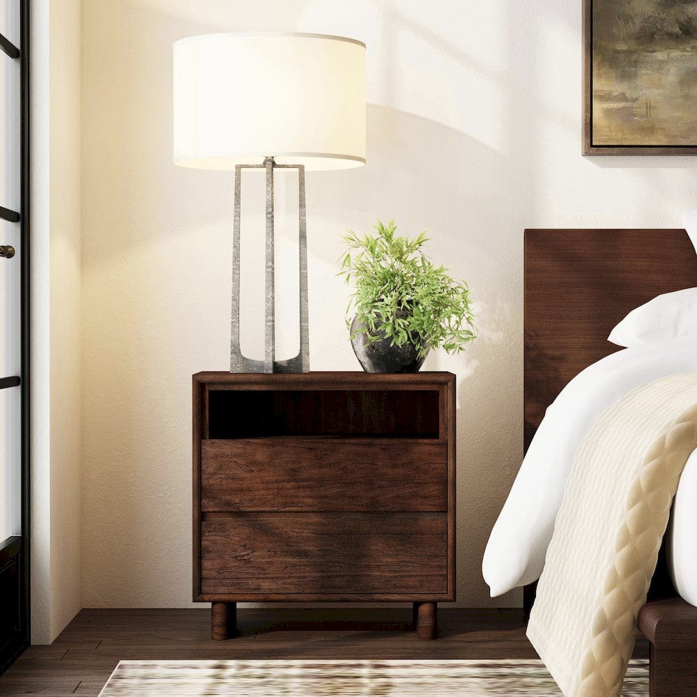 Butler Specialty Company - Halmstad 24 in. W Wood Panel 2 Drawer Nightstand w Soft-Closing Drawers, Brown - 5768497 view 6