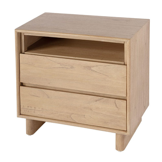 Butler Specialty Company - Halmstad 24 in. W Wood Panel 2 Drawer Nightstand w Soft-Closing Drawers, Light Brown - 5768488 View 1