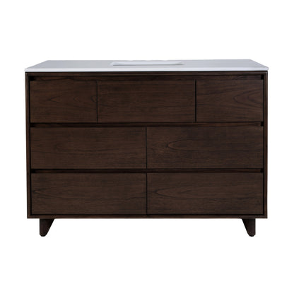 Butler Specialty Company - Halmstad 48 in. W Rectangular Wood Single Sink 6 Drawer Vanity Set, Brown - 6268497 view 2