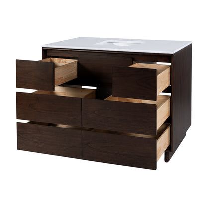 Butler Specialty Company - Halmstad 48 in. W Rectangular Wood Single Sink 6 Drawer Vanity Set, Brown - 6268497 view 3