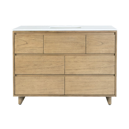 Butler Specialty Company - Halmstad 48 in. W Rectangular Wood Single Sink 6 Drawer Vanity Set, Light Brown - 6268488 view 2