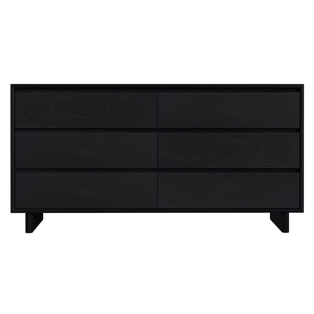 Butler Specialty Company - Halmstad 62 in. W Rectangular Wood Panel 6 Drawer Dresser w Soft Close Drawers, Black - 5766498 View 2
