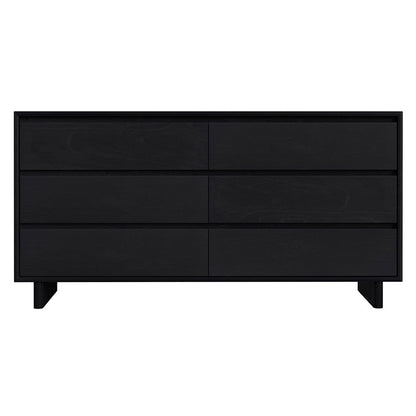 Butler Specialty Company - Halmstad 62 in. W Rectangular Wood Panel 6 Drawer Dresser w Soft Close Drawers, Black - 5766498 View 2