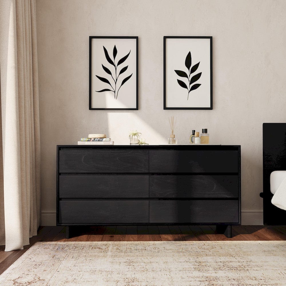 Butler Specialty Company - Halmstad 62 in. W Rectangular Wood Panel 6 Drawer Dresser w Soft Close Drawers, Black - 5766498 view 7