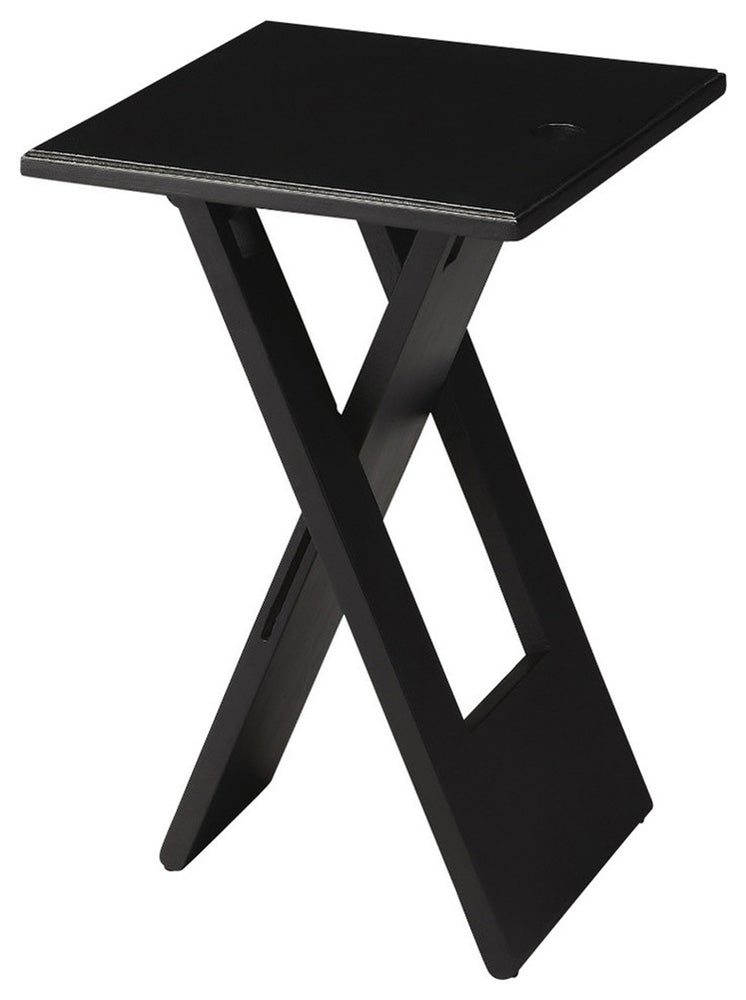 Butler Specialty Company - Hammond 11.75 in. W Square Wood Folding Side Table, Black - 2259295