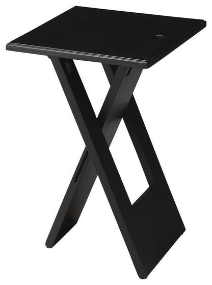 Butler Specialty Company - Hammond 11.75 in. W Square Wood Folding Side Table, Black - 2259295