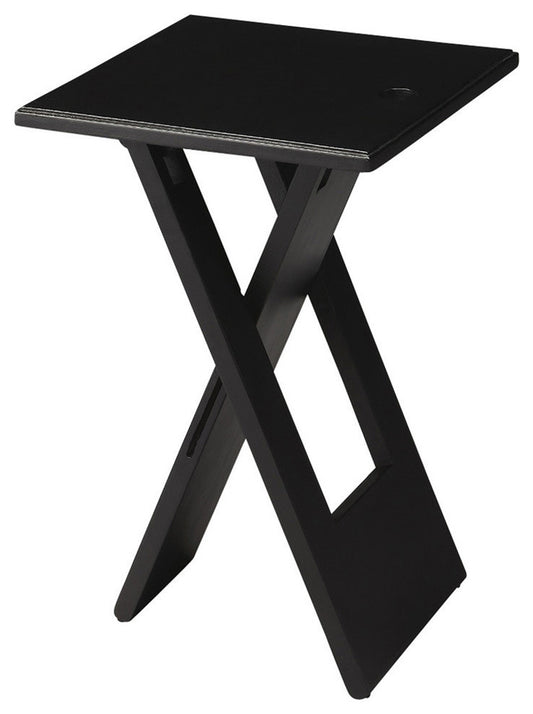 Butler Specialty Company - Hammond 11.75 in. W Square Wood Folding Side Table, Black - 2259295