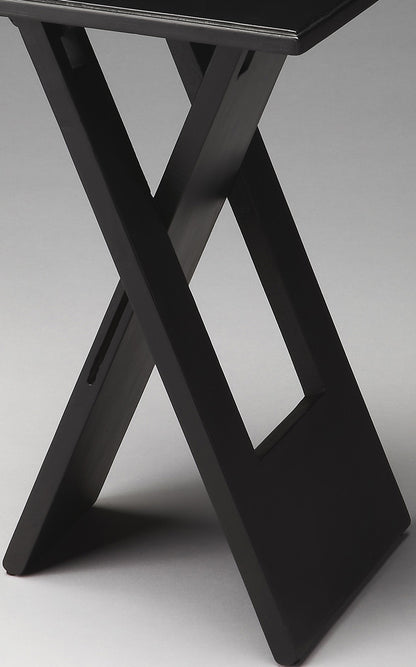 Butler Specialty Company - Hammond 11.75 in. W Square Wood Folding Side Table, Black - 2259295