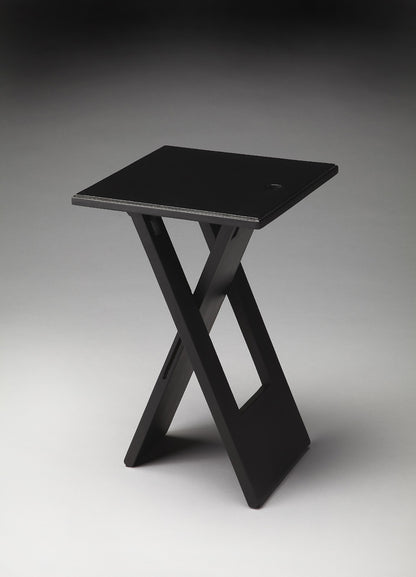 Butler Specialty Company - Hammond 11.75 in. W Square Wood Folding Side Table, Black - 2259295