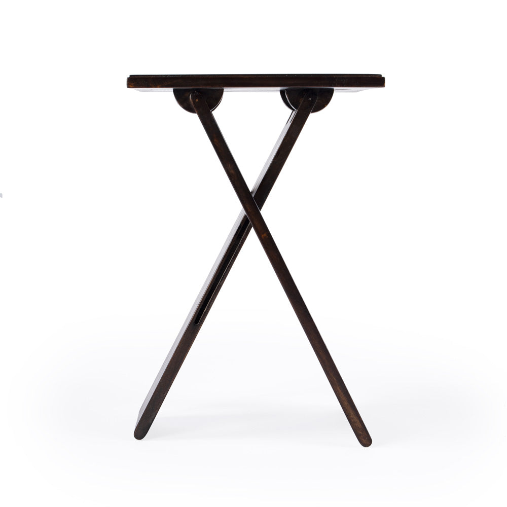 Butler Specialty Company - Hammond 11.75 in. W Square Wood Folding Side Table, Dark Brown - 2259403