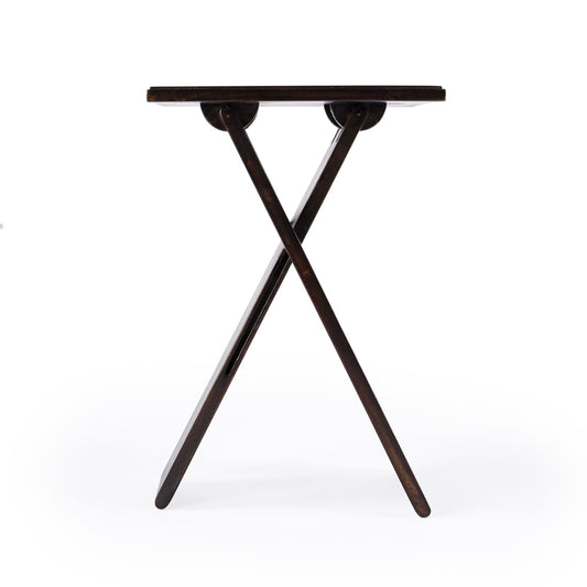 Butler Specialty Company - Hammond 11.75 in. W Square Wood Folding Side Table, Dark Brown - 2259403