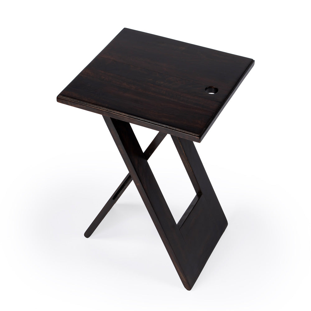Butler Specialty Company - Hammond 11.75 in. W Square Wood Folding Side Table, Dark Brown - 2259403
