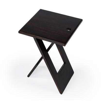 Butler Specialty Company - Hammond 11.75 in. W Square Wood Folding Side Table, Dark Brown - 2259403