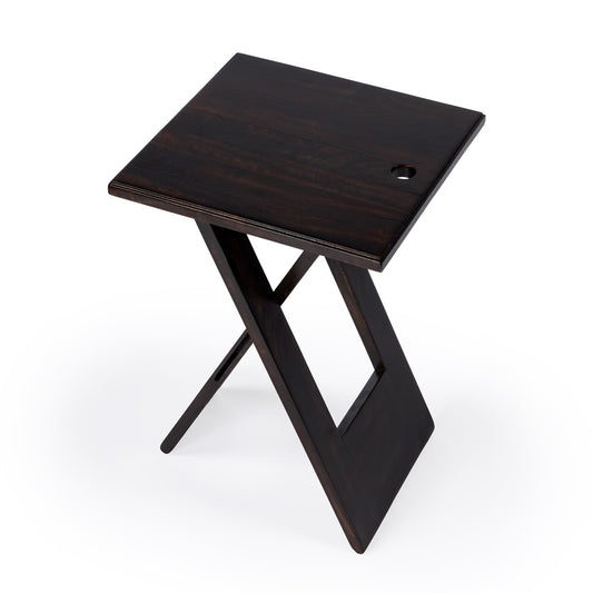 Butler Specialty Company - Hammond 11.75 in. W Square Wood Folding Side Table, Dark Brown - 2259403