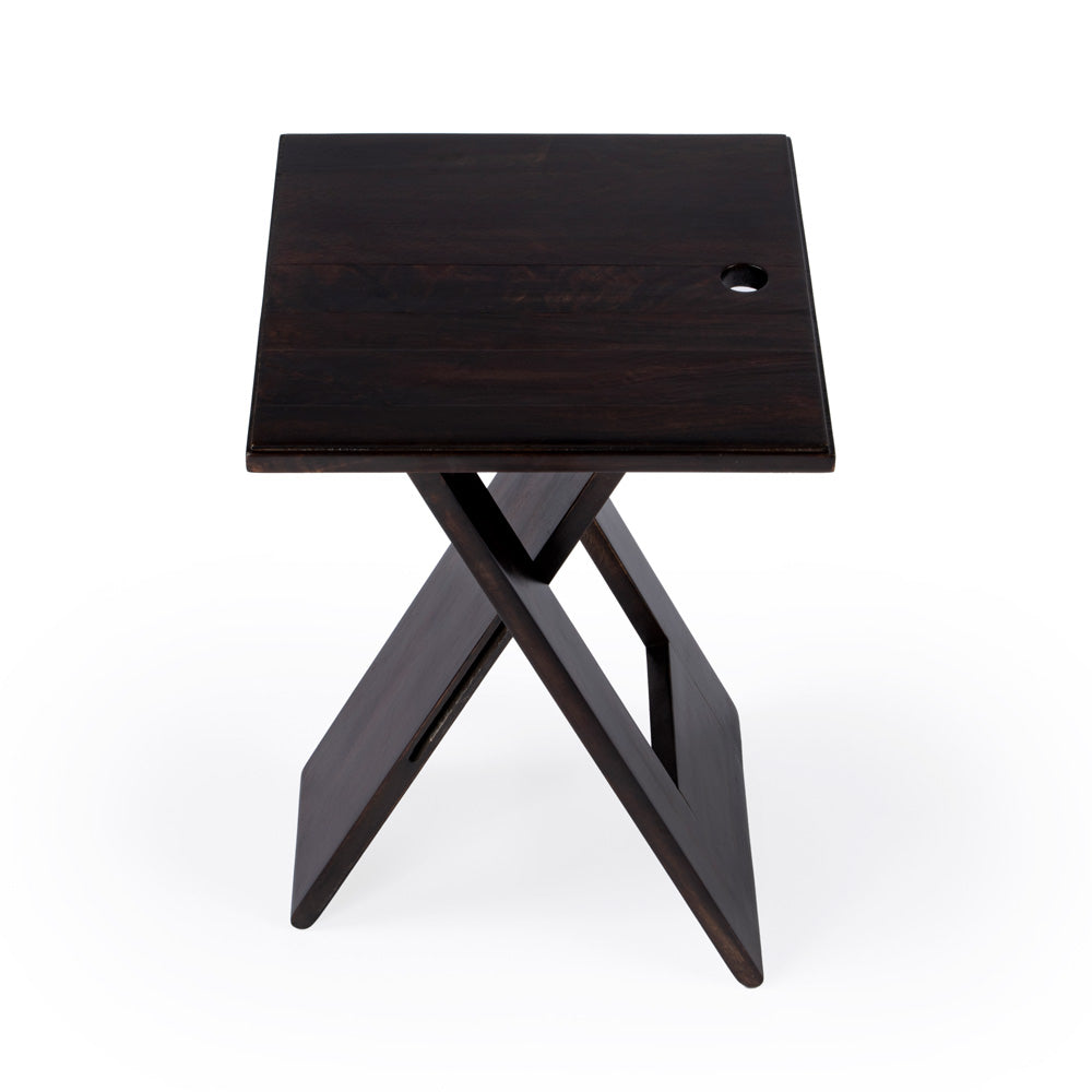 Butler Specialty Company - Hammond 11.75 in. W Square Wood Folding Side Table, Dark Brown - 2259403