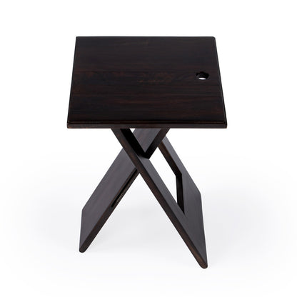 Butler Specialty Company - Hammond 11.75 in. W Square Wood Folding Side Table, Dark Brown - 2259403