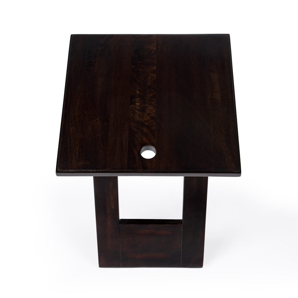 Butler Specialty Company - Hammond 11.75 in. W Square Wood Folding Side Table, Dark Brown - 2259403