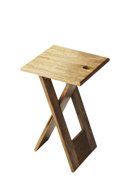 Butler Specialty Company - Hammond 11.75 in. W Square Wood Folding Side Table, Natural - 2259140