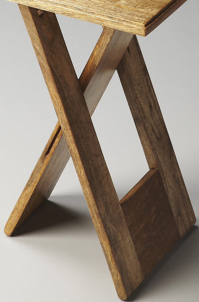 Butler Specialty Company - Hammond 11.75 in. W Square Wood Folding Side Table, Natural - 2259140