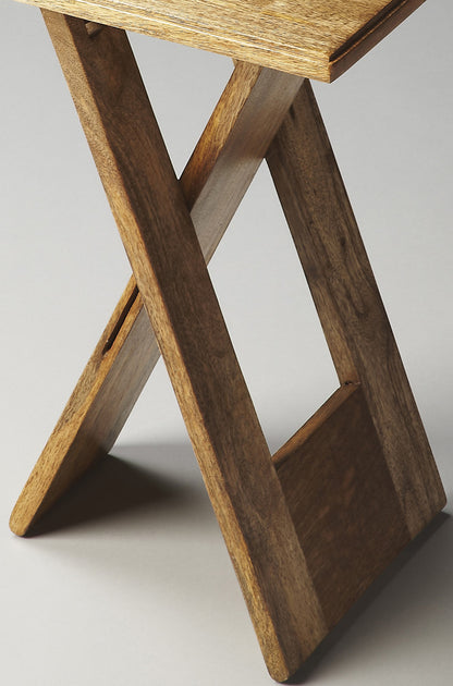 Butler Specialty Company - Hammond 11.75 in. W Square Wood Folding Side Table, Natural - 2259140
