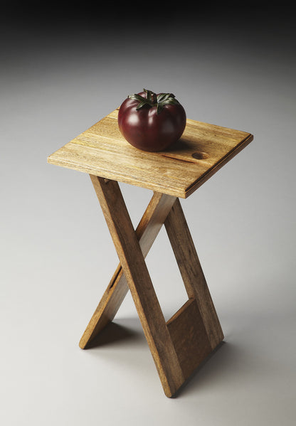 Butler Specialty Company - Hammond 11.75 in. W Square Wood Folding Side Table, Natural - 2259140