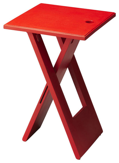 Butler Specialty Company - Hammond 11.75 in. W Square Wood Folding Side Table, Red - 2259293