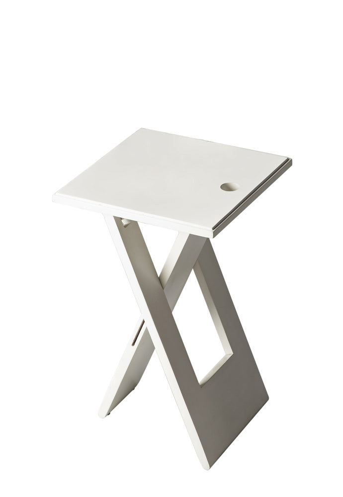 Butler Specialty Company - Hammond 11.75 in. W Square Wood Folding Side Table, White - 2259020
