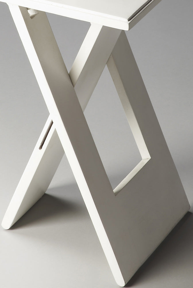 Butler Specialty Company - Hammond 11.75 in. W Square Wood Folding Side Table, White - 2259020