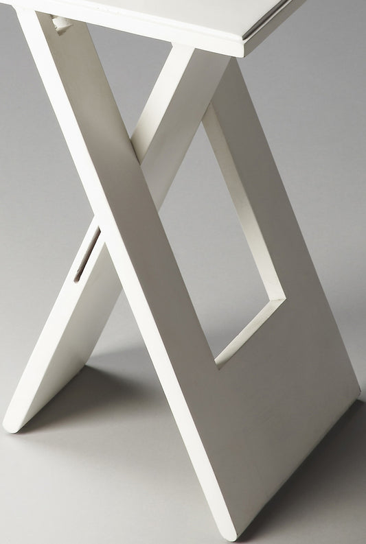 Butler Specialty Company - Hammond 11.75 in. W Square Wood Folding Side Table, White - 2259020