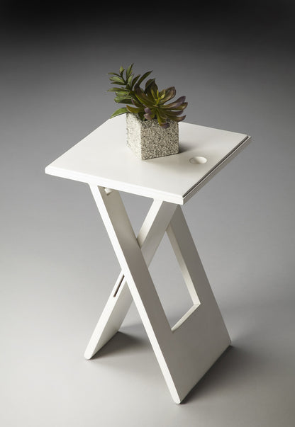 Butler Specialty Company - Hammond 11.75 in. W Square Wood Folding Side Table, White - 2259020