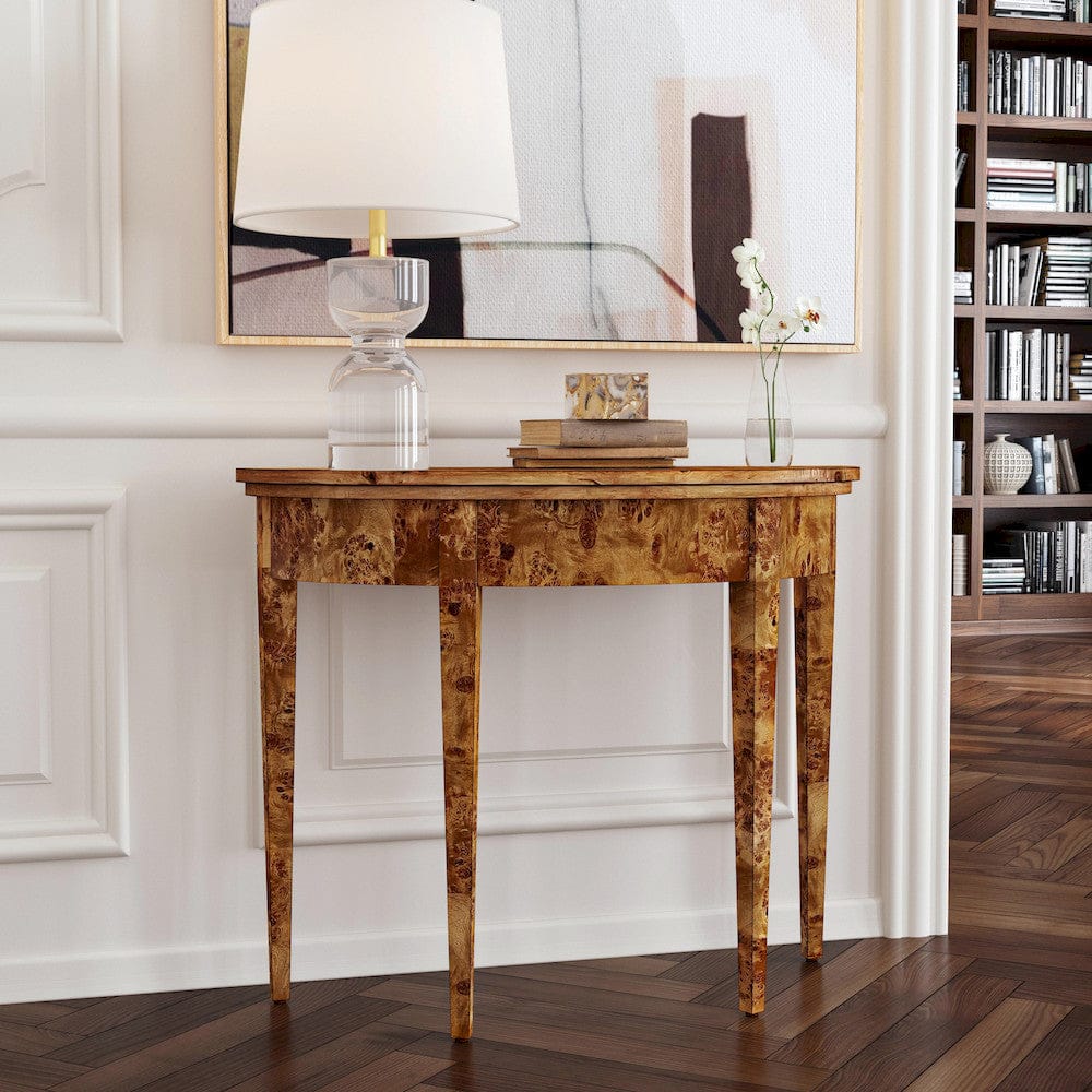 Butler Specialty Company - Hampton 36 in. W Demilune Wood Console Table, Medium Brown - 1533442 view 6